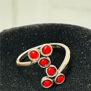 925 Sterling Silver Opulenza Coral Bouquet Ring